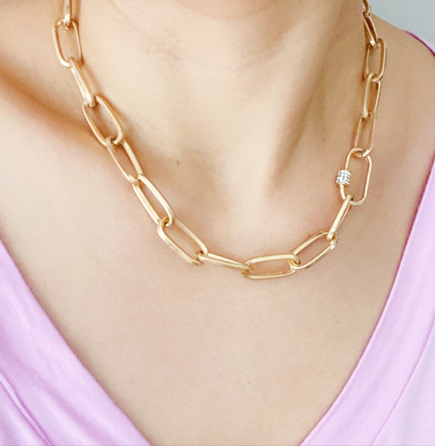 Eternal Elegance™ Bold Chain Link Necklace – Timeless Gold Statement