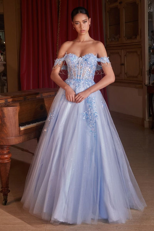 Celestial Dream™ Off-the-Shoulder Tulle Ball Gown 💫 Sparkling Elegance