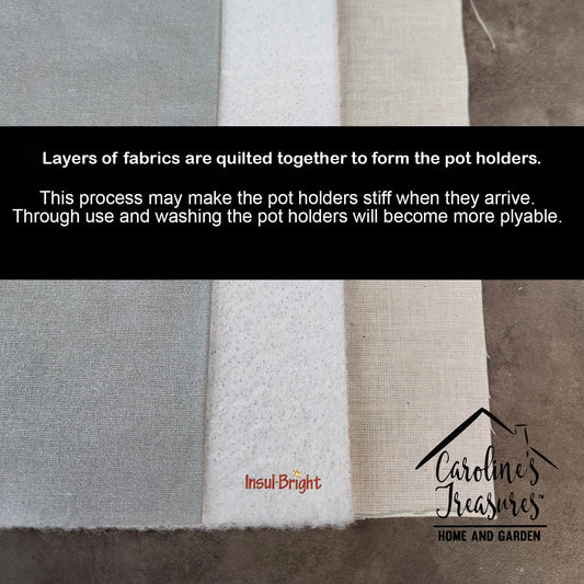 🎁🎄Festive Chihuahua Christmas Pot Holder Pair – Holiday Kitchen Set