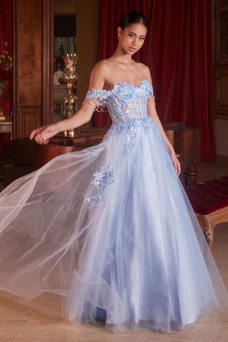 Celestial Dream™ Off-the-Shoulder Tulle Ball Gown 💫 Sparkling Elegance